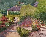 The Artist's Garden by Liam Treacy, oil on canvas, sold Dec 2015