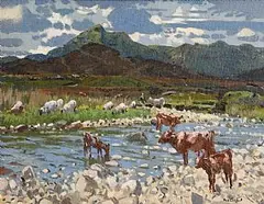 Maurice MacGonegal, West of Ireland Landscape, oil on canvas board
