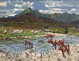 Maurice MacGonegal, West of Ireland Landscape, oil on canvas board