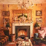 Mark O'Neill, Festive Drawing Room, 2002, oil on board