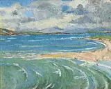 Mary Swanzy, Seascape, oil on panel