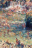The Falls at St. Laurent Le Mineur, France by Arthur K. Maderson, oil on panel, sold Dec 2015