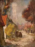 Kathleen Fox, Old Bruges, oil on canvas