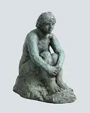 Elizabeth le Jeune, Seated Nude, unique bronze