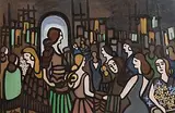 St. George's Market, Belfast by Markey Robinson, oil on board, sold Dec 2015