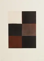 Dark Fold by Sean Scully, 2003, etching & aquatint signed & numbered 13/40, sold Dec 2015