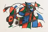 Lithographie II by Joan Miro Spanish, 1975, limited edition lithograph signed & numbered XI/LXXX (11/80), sold Dec 2015