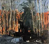 Donald Teskey, Hemlock & the Evening Sunlight Across the Valley I, 2006, acrylic on paper