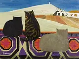 Cats by Mary Fedden Ra British, 2003, oil on canvas, offered Dec 2015