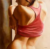 Annick Bouvattier French, Edith et Marcel, oil on canvas
