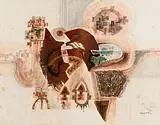George Campbell, Africana (No.43), collage & mixed media