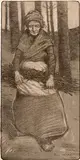 Paul Henry, Woman With Fagots, 1904, charcoal on paper