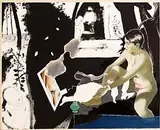 Micheal Farrell, La Ruche, Étude, oil on canvas