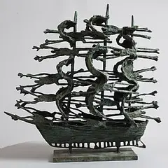 John Behan, Famine Ship, unique bronze