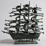 Famine Ship by John Behan, unique bronze, sold Sep 2015