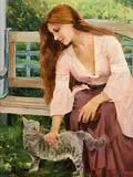 Ariana Clarice Richards American, A Timeless Moment, oil on linen