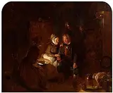 Thomas Clater Ra British, Reading the Letter, oil on canvas