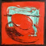 Still Life With Red Tea Cup by Neil Shawcross, 2003, oil on canvas, sold Apr 2015