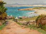 William Henry Bartlett, Dog Bay, Donegal, 1910, oil on board