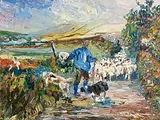 Liam O'Neill, Á nAistriú (Pastures New), oil on canvas