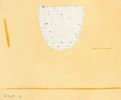 William Scott, Untitled Abstract, 1974, gouache & charcoal