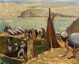 Marjorie Henry, Blasket Islands, oil on board