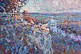 River Dordonge, Dusk by Arthur K. Maderson, oil on board (also depicts a second painting on reverse), sold Apr 2015