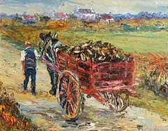 Liam O'Neill, Tine an Gheimhridh (Winter Fire), oil on canvas