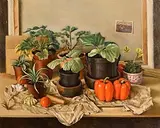 Therese McAllister, Still Life - The Potting Shed, oil on board