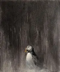 Cornelius Campbell, Puffin, oil on canvas