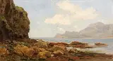 Connemara Seascape by Alexander Williams, oil on board, sold Apr 2015