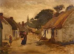 Joseph Poole Addey, The Cladagh, Galway, oil on canvas