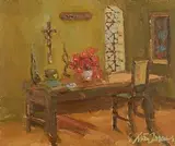 Still Life - The Dining Room by Liam Treacy, oil on canvas, sold Dec 2014