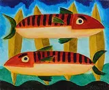 Fish Study by Graham Knuttel, oil on canvas, sold Dec 2014