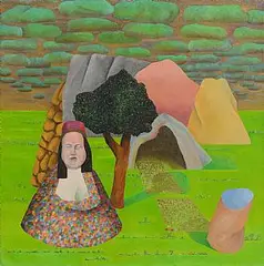 Stephen McKenna, Seated Woman, 1967, acrylic on canvas
