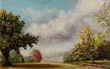 Stephen McKenna, Study for Receding Sky, 1983, oil on board