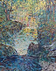 Arthur K. Maderson, Towards Evening, Glengarriff Woods, West Cork, oil on baord