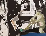 Micheal Farrell, La Ruche, étude, oil on canvas