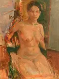 Noel Murphy, Nude, oil on board
