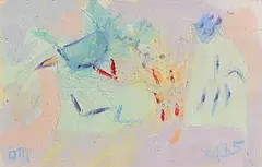 Tony O'Malley, Bahamas Collage, 1985, gouache on paper laid on board