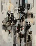 Play of Shapes No.1 by George Campbell, 1962, oil on board, offered Dec 2014