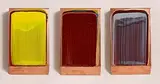 Ciarán Lennon, Yellow, Red and Blue Lens, oil on copper