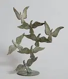 Birds in Flight by John Behan, bronze sculpture - unique - 3.1kg, sold Dec 2014
