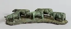 Tony Cody, Herd of Bulls, bronze sculpture - unique - 8kg