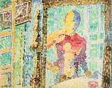 Basil Rakoczi, Self Potrait, mixed media