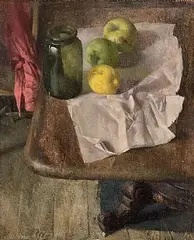 Studio Table by Patrick Hennessy, oil on canvas, sold Sep 2014
