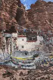 Hector McDonnell, Goragem Monastery, Tibet, oil on board