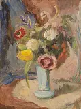 Roderic O'Conor, Still Life with Flowers, oil on board