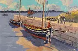 Ivan Sutton, Low Tide, Carraroe, Co Galway, oil on board