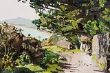 Stephen Cullen, A View of the Sugarloaf from Killiney Hill, oil on canvas